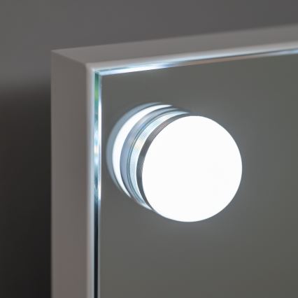 BRILAGI - Dæmpbart LED-makeup-spejl HOLLYWOOD LED/15W/230V CCT + 2x USB 60x50 cm hvid