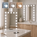 BRILAGI - LED Dæmpbart makeupspejl HOLLYWOOD LED/15W/230V CCT + 2x USB 55x77 cm hvid