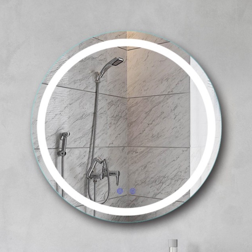 Brilagi - LED-dæmpbart opvarmet badeværelsesspejl med baggrundsbelysning AVA PRO LED/18,5W/230V Ø 60 cm 3000/4000/6500K IP44