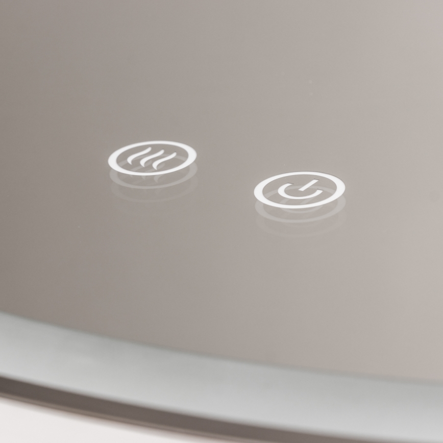 Brilagi - LED-dæmpbart opvarmet badeværelsesspejl med baggrundsbelysning ALU PRO LED/18W/230V Ø 60 cm 3000/4000/6500K IP44 blank krom CRI 90