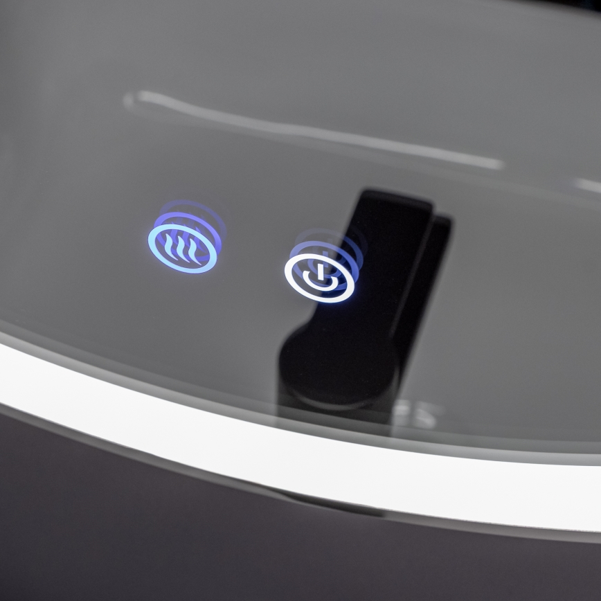 Brilagi - LED-dæmpbart opvarmet badeværelsesspejl med baggrundsbelysning ALU PRO LED/18W/230V Ø 60 cm 3000/4000/6500K IP44 blank krom CRI 90