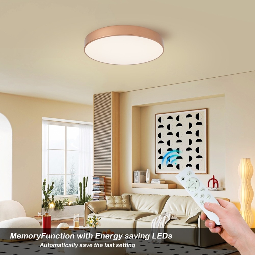 Brilagi - LED dæmpbar loftlampe POOL SMART LED/60W/230V 3000-6000K Ø 50 cm Wi-Fi Tuya bronzefarvet + fjernbetjening