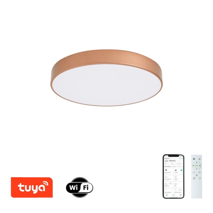Brilagi - LED dæmpbar loftlampe POOL SMART LED/60W/230V 3000-6000K Ø 50 cm Wi-Fi Tuya bronzefarvet + fjernbetjening