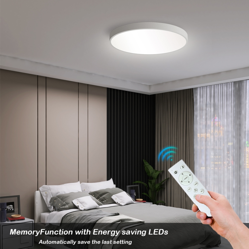 Brilagi - LED Dæmpbar loftlampe POOL SMART LED/60W/230V 3000-6000K 50 cm + fjernbetjening hvid