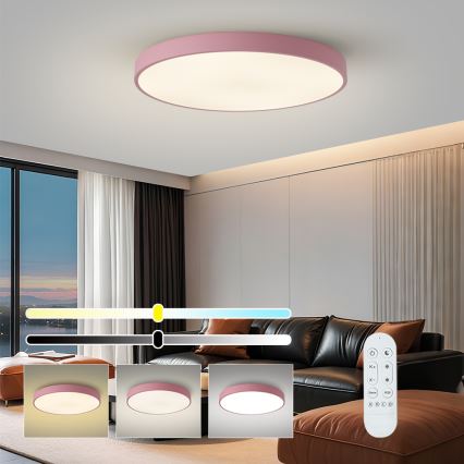 Brilagi - Dæmpbar LED-armatur POOL SMART LED/100W/230V Ø 80 cm 3000-6000K Wi-Fi Tuya + fjernbetjening lyserød