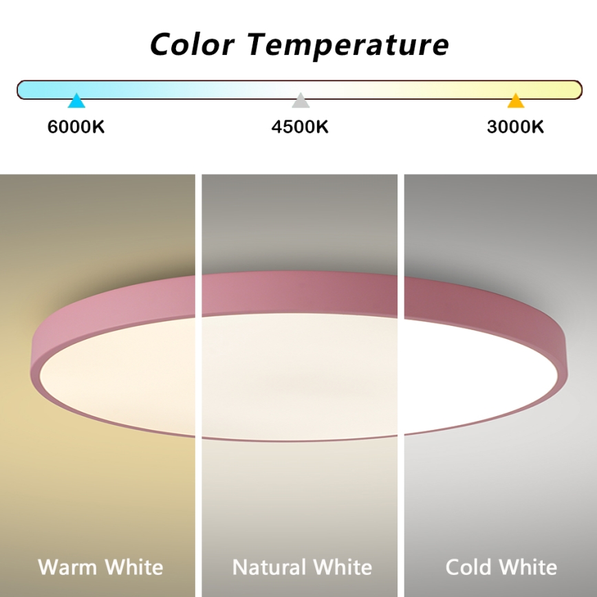 Brilagi - Dæmpbar LED-armatur POOL SMART LED/100W/230V Ø 80 cm 3000-6000K Wi-Fi Tuya + fjernbetjening lyserød