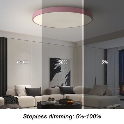 Brilagi - Dæmpbar LED-armatur POOL SMART LED/100W/230V Ø 80 cm 3000-6000K Wi-Fi Tuya + fjernbetjening lyserød
