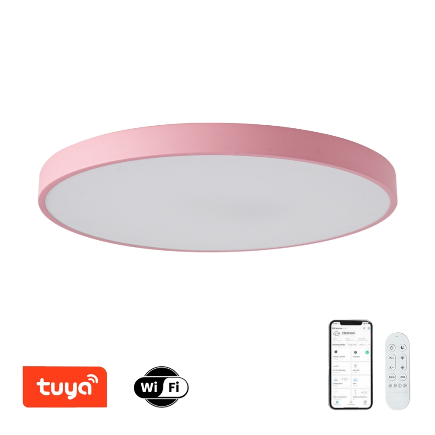 Brilagi - Dæmpbar LED-armatur POOL SMART LED/100W/230V Ø 80 cm 3000-6000K Wi-Fi Tuya + fjernbetjening lyserød
