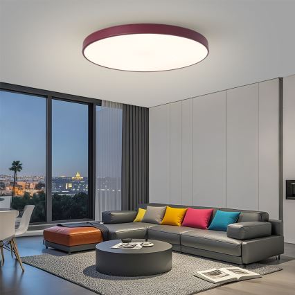 Brilagi - LED-dæmpbart poolarmatur POOL SMART LED/128W/230V Ø 100 cm 3000-6000K Wi-Fi Tuya + fjernbetjening bordeaux