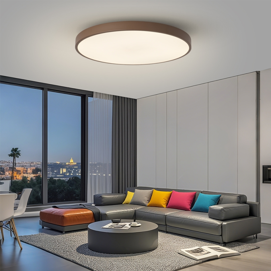Brilagi - Dæmpbar LED-armatur POOL SMART LED/128W/230V Ø 100 cm 3000–6000K Wi-Fi Tuya + fjernbetjening brun
