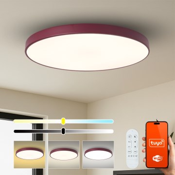 Brilagi - LED-dæmpbart poolarmatur POOL SMART LED/128W/230V Ø 100 cm 3000-6000K Wi-Fi Tuya + fjernbetjening bordeaux