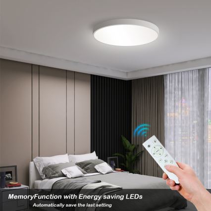 Brilagi - LED dæmpbar loftlampe POOL SMART LED/60W/230V 50 cm 3000-6000K Wi-Fi Tuya + fjernbetjening hvid