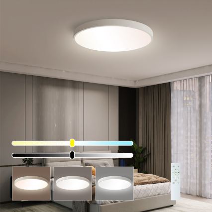 Brilagi - LED dæmpbar loftlampe POOL SMART LED/60W/230V 50 cm 3000-6000K Wi-Fi Tuya + fjernbetjening hvid