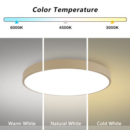 Brilagi - Dæmpbar LED-loftlampe POOL SMART LED/100W/230V 3000-6000K 80 cm beige Wi-Fi Tuya + fjernbetjening