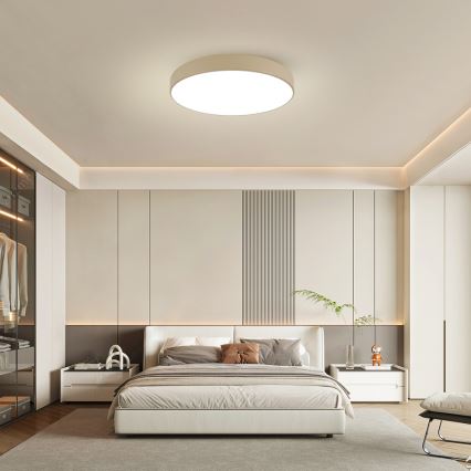 Brilagi - Dæmpbar LED-loftlampe POOL SMART LED/100W/230V 3000-6000K 80 cm beige Wi-Fi Tuya + fjernbetjening