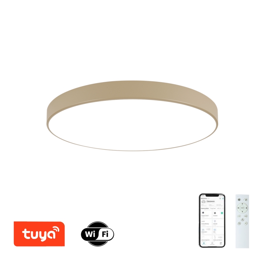Brilagi - Dæmpbar LED-loftlampe POOL SMART LED/100W/230V 3000-6000K 80 cm beige Wi-Fi Tuya + fjernbetjening
