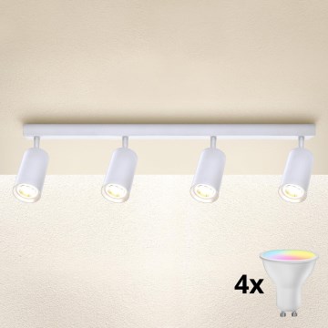 Brilagi - LED-dæmpbart spotarmatur SELE 4xGU10/6W/230V 3000K hvid