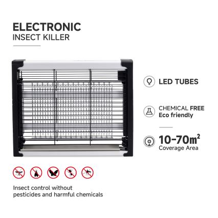 Brilagi - LED Elektrisk insektfanger UV 2xLED/5W/230V 70 m2
