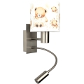 Brilagi - LED fleksibel børnevæglampe BOBO 1xE27/25W/230V + LED/3W mat krom/hvid/bamser
