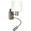 Brilagi - LED fleksibel børnevæglampe BOBO 1xE27/25W/230V + LED/3W mat krom/hvid/kaniner