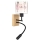 Brilagi - LED Fleksibel børnevæglampe BOBO WOOD 1xE27/25W/230V + LED/3W eg/sort/hvid/lyserød/balletsko