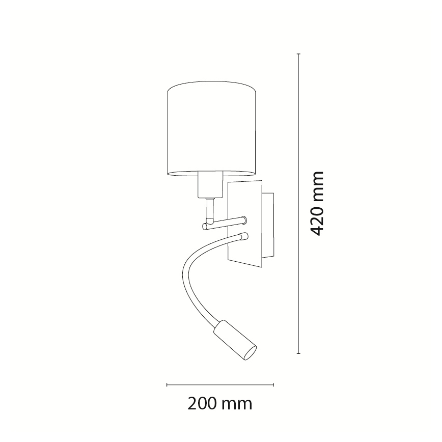 Brilagi - LED fleksibel børnevæglampe BOBO 1xE27/25W/230V + LED/3W sort/hvid/kaniner