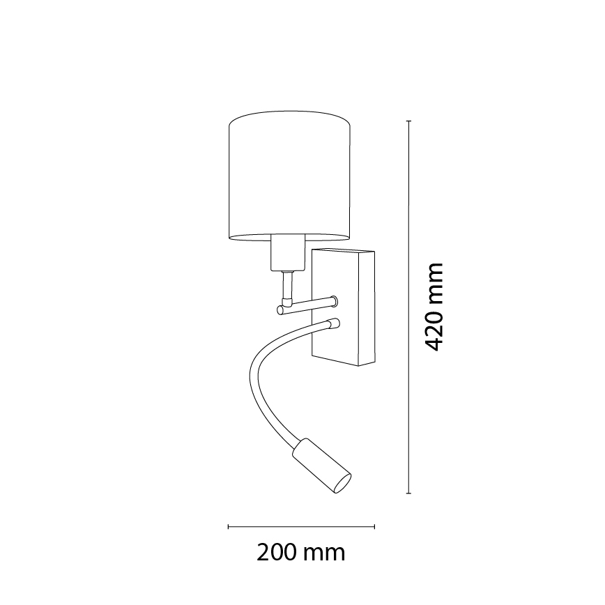 Brilagi - LED fleksibel væglampe til børn BOBO WOOD 1xE27/25W/230V + LED/3W eg/hvid/dyr