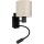 Brilagi - LED fleksibel væglampe BOBO 1xE27/25W/230V + LED/3W, sort/beige/prikket