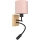 Brilagi - LED-fleksibel væglampe BOBO WOOD 1xE27/25W/230V + LED/3W eg/sort/rosa