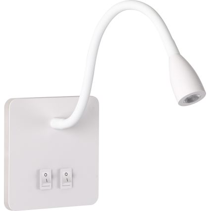 Brilagi - LED Fleksibel væglampe MAYA Double LED/4W/230V + LED/3W hvid
