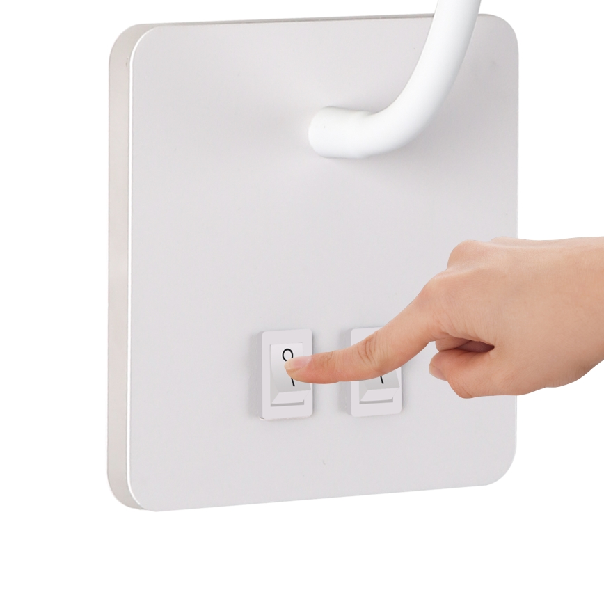 Brilagi - LED Fleksibel væglampe MAYA Double LED/4W/230V + LED/3W hvid