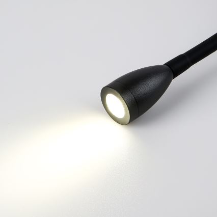 Brilagi - LED Fleksibel væglampe MAYA Double LED/4W/230V + LED/3W sort