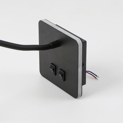 Brilagi - LED Fleksibel væglampe MAYA Double LED/4W/230V + LED/3W sort
