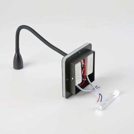 Brilagi - LED Fleksibel væglampe MAYA Double LED/4W/230V + LED/3W sort