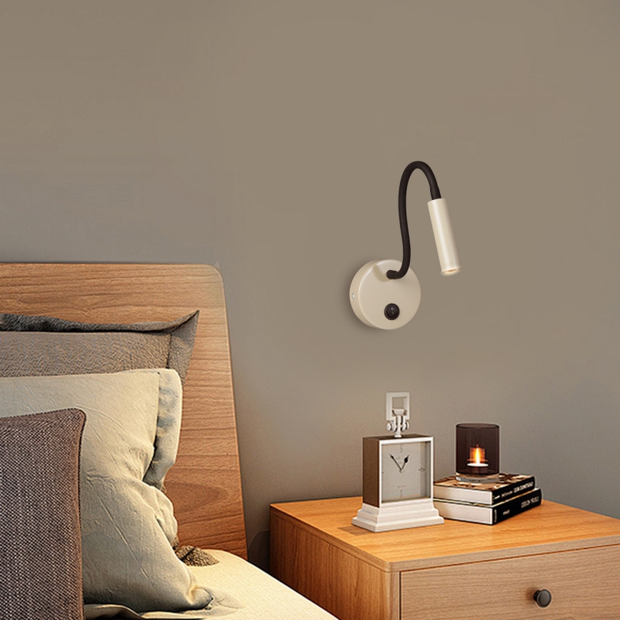 Brilagi - LED Fleksibel væglampe MAYA LED/3W/230V 4000K beige