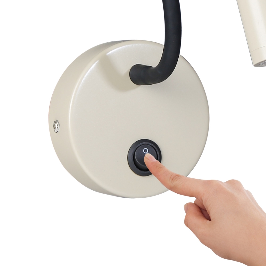 Brilagi - LED Fleksibel væglampe MAYA LED/3W/230V 4000K beige