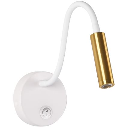Brilagi - LED Fleksibel væglampe MAYA LED/3W/230V 4000K hvid/guldfarvet
