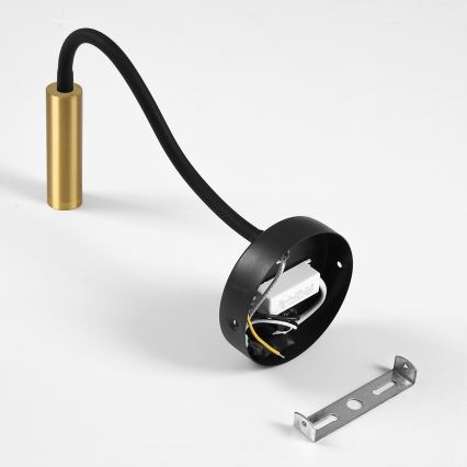 Brilagi - LED Fleksibel væglampe MAYA LED/3W/230V 4000K sort/guldfarvet