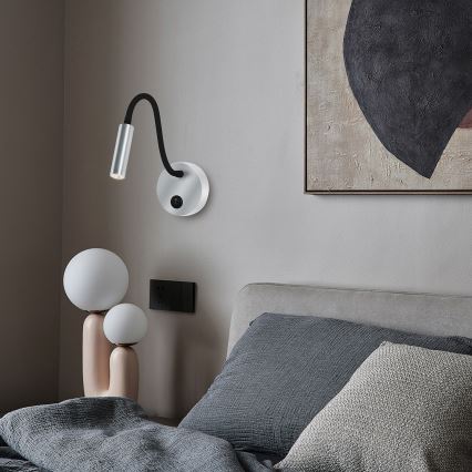 Brilagi - LED Fleksibel væglampe MAYA LED/3W/230V 4000K sølvfarvet