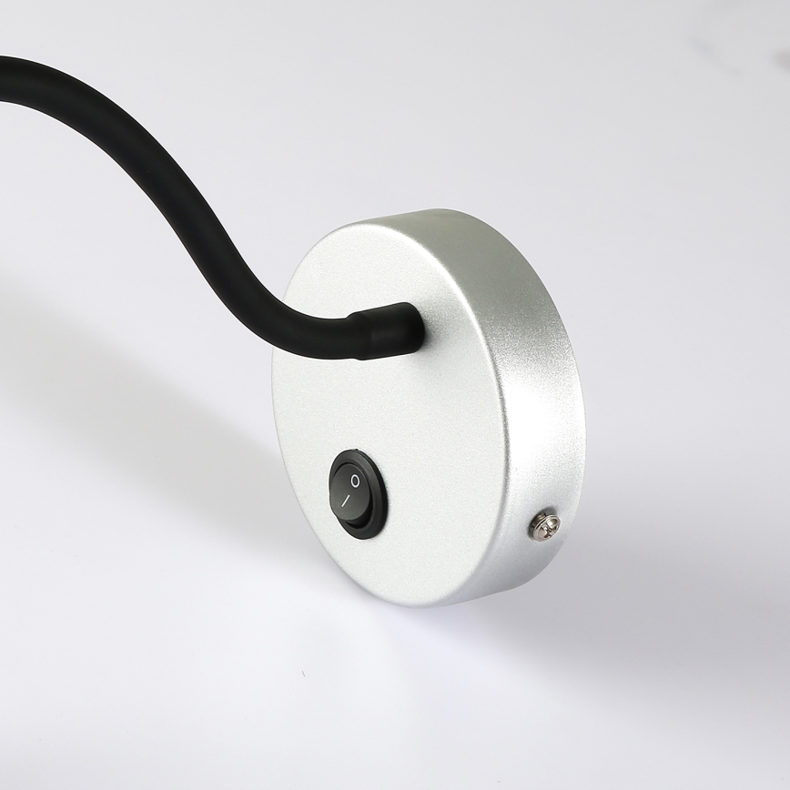 Brilagi - LED Fleksibel væglampe MAYA LED/3W/230V 4000K sølvfarvet