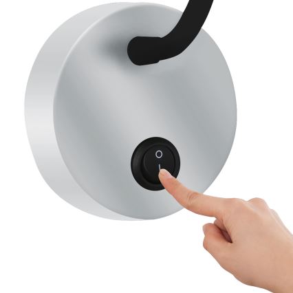 Brilagi - LED Fleksibel væglampe MAYA LED/3W/230V 4000K sølvfarvet