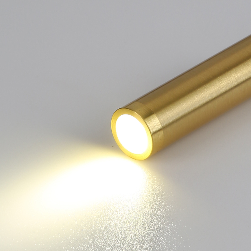 Brilagi - LED Fleksibel væglampe med USB-port MAYA LED/3W/230V 4000K sort/guldfarvet