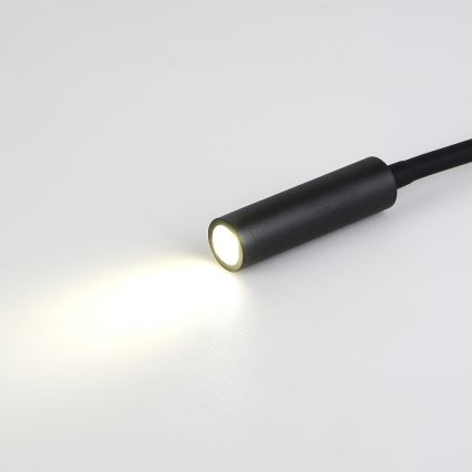 Brilagi - LED Fleksibel væglampe med USB-port MAYA LED/3W/230V 4000K sort