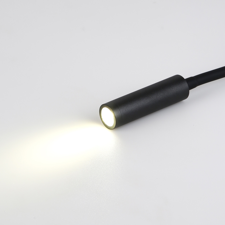 Brilagi - LED Fleksibel væglampe med USB-port MAYA LED/3W/230V 4000K sort
