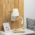 Brilagi - LED Fleksibel væglampe NUBILA 1xE27/25W/230V + LED/3W hvid/cremefarvet
