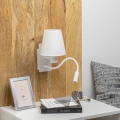 Brilagi - LED Fleksibel væglampe NUBILA 1xE27/25W/230V + LED/3W hvid