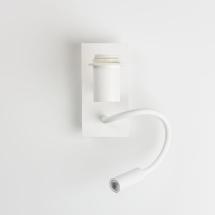 Brilagi - LED fleksibel væglampe NUBILA 1xE27/25W/230V + LED/3W hvid/lysegrå