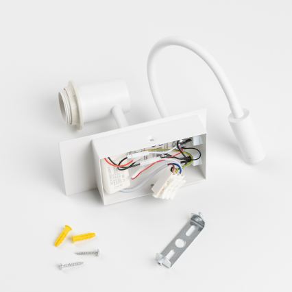 Brilagi - LED fleksibel væglampe NUBILA 1xE27/25W/230V + LED/3W hvid/orange