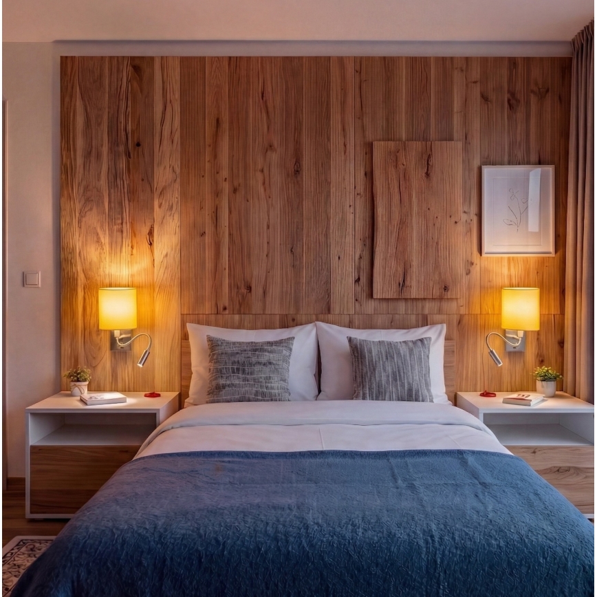 Brilagi - LED fleksibel væglampe NUBILA 1xE27/25W/230V + LED/3W mat krom/gul