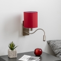 Brilagi - LED Fleksibel væglampe NUBILA 1xE27/25W/230V + LED/3W mat krom/pompejansk rød